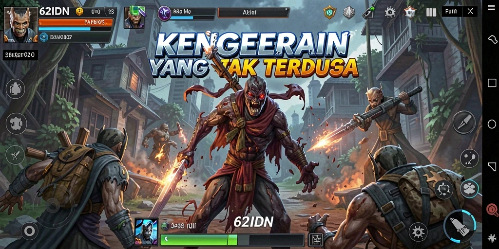Screenshot menunjukkan suasana mencekam dalam game 62IDN.