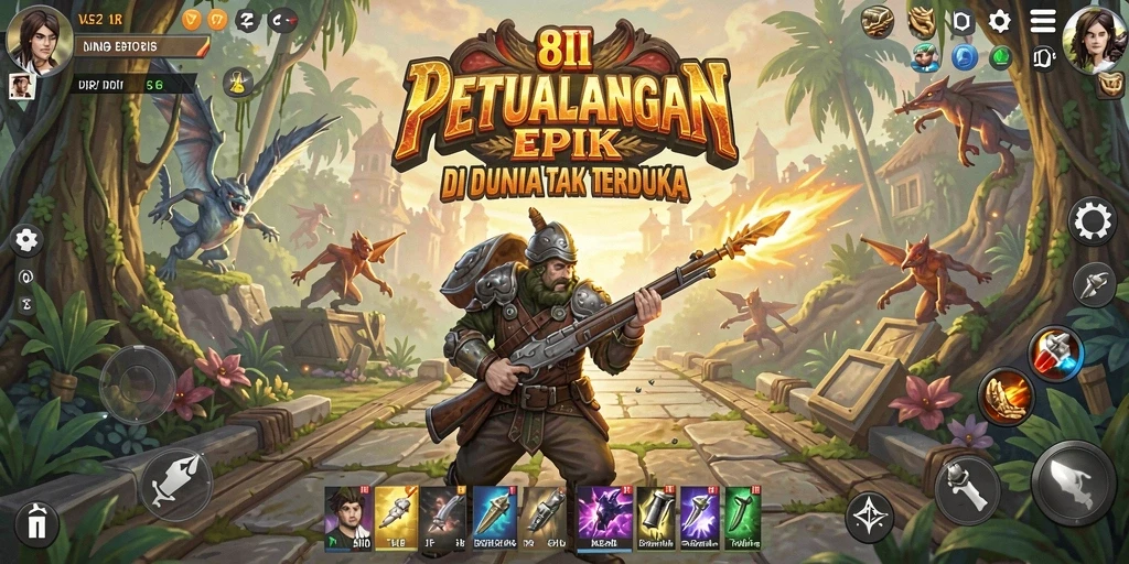 Tangkapan layar gameplay 8II menampilkan aksi mendebarkan dalam dunia petualangan.