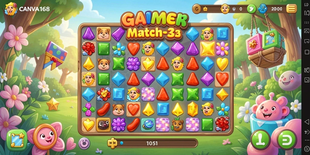 Gameplay seru di CANVA168 dengan kombinasi warna-warni.