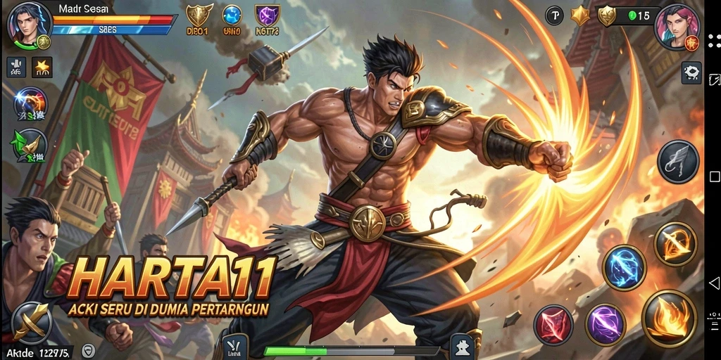 Tampilan gameplay HARTA11 yang mendebarkan dan seru.
