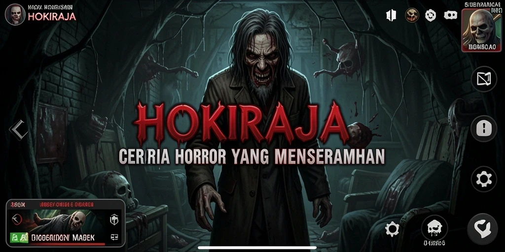 Gameplay menakutkan di dunia gelap HOKIRAJA.