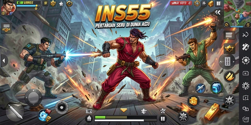 Gameplay memukau dalam INS55 dengan pertarungan seru dan strategi mendalam.