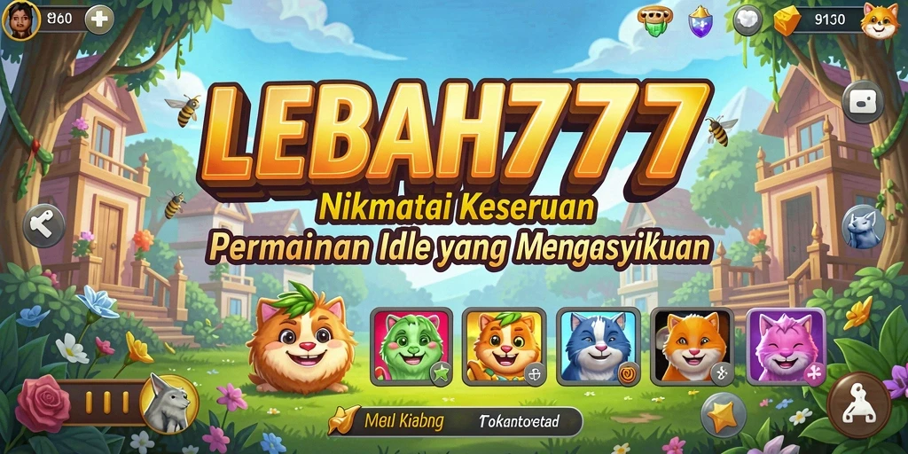 Screenshot utama LEBAH777 memperlihatkan koloni lebah yang berkembang.