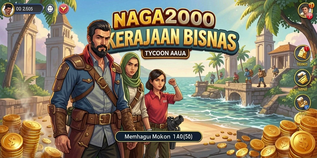 Tangkapan layar NAGA2000 yang menampilkan pengelolaan bisnis Tycoon yang menarik.