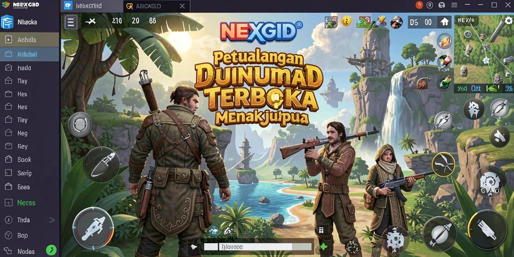 Gameplay menarik di dunia terbuka NEXGID yang penuh petualangan.