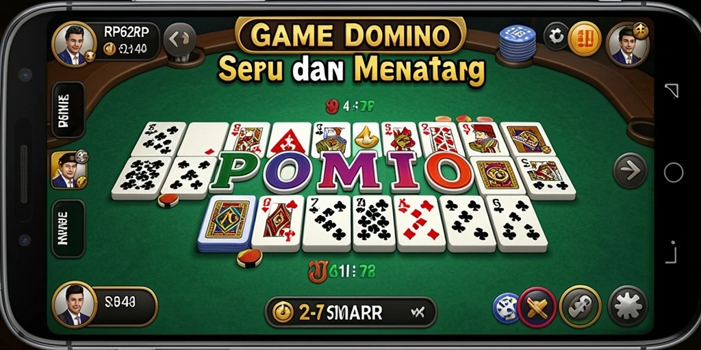 Tampilan gameplay seru di RP62RP, menunjukkan aksi permainan domino yang mendebarkan.