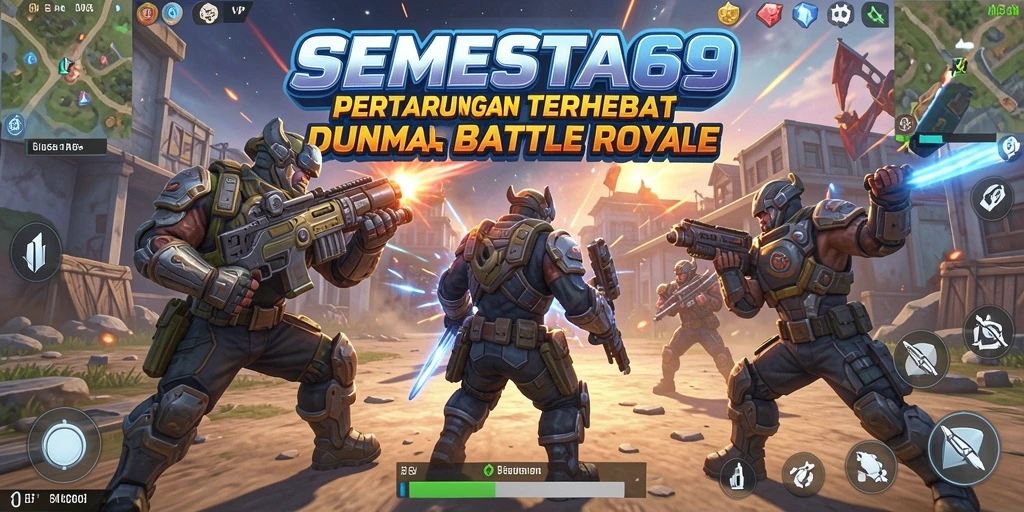 Tampilan gameplay menegangkan dalam pertarungan Battle Royale.