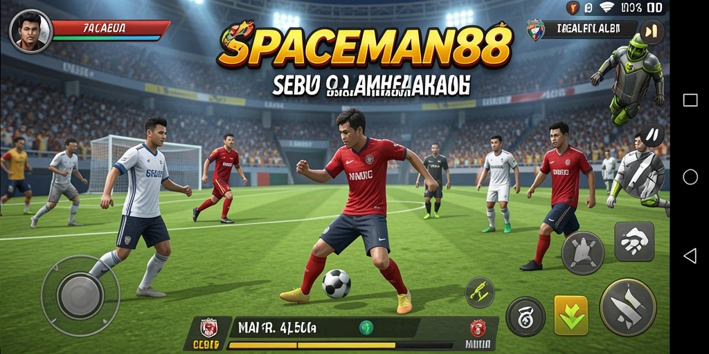 Tampilan gameplay menarik dari SPACEMAN88 dalam pertandingan olahraga.