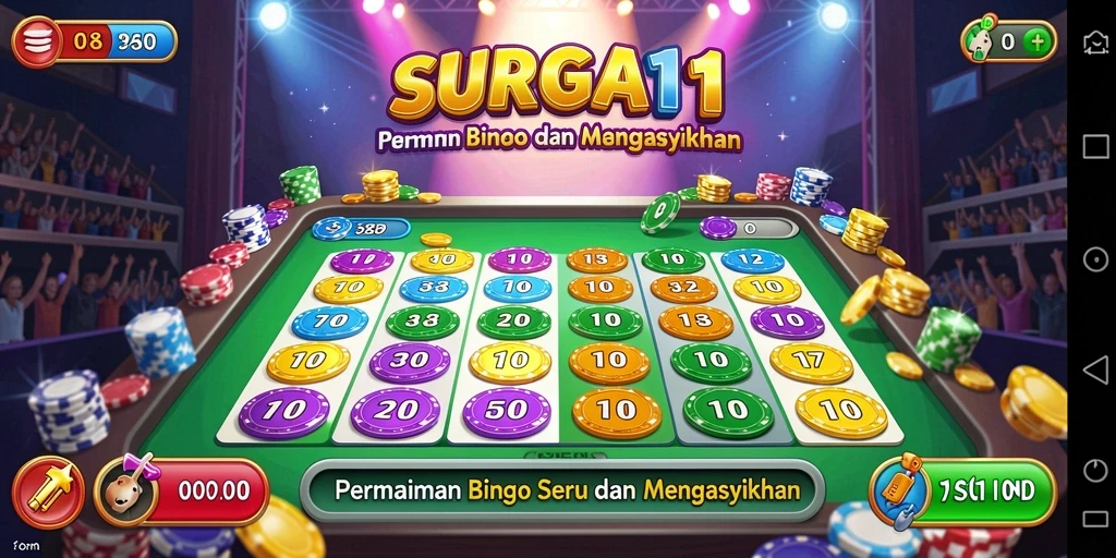 Tampilan gameplay Bingo yang seru dan interaktif di SURGA11.