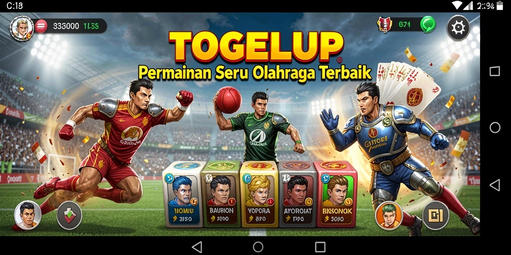 Tampilan gameplay TOGELUP yang seru dan interaktif.