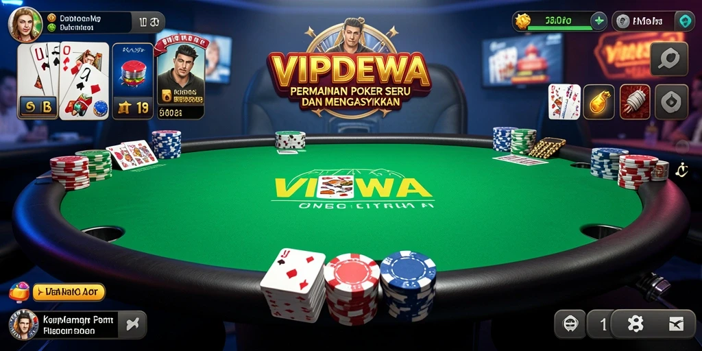 Tampilan menarik dari gameplay Poker di VIPDEWA.